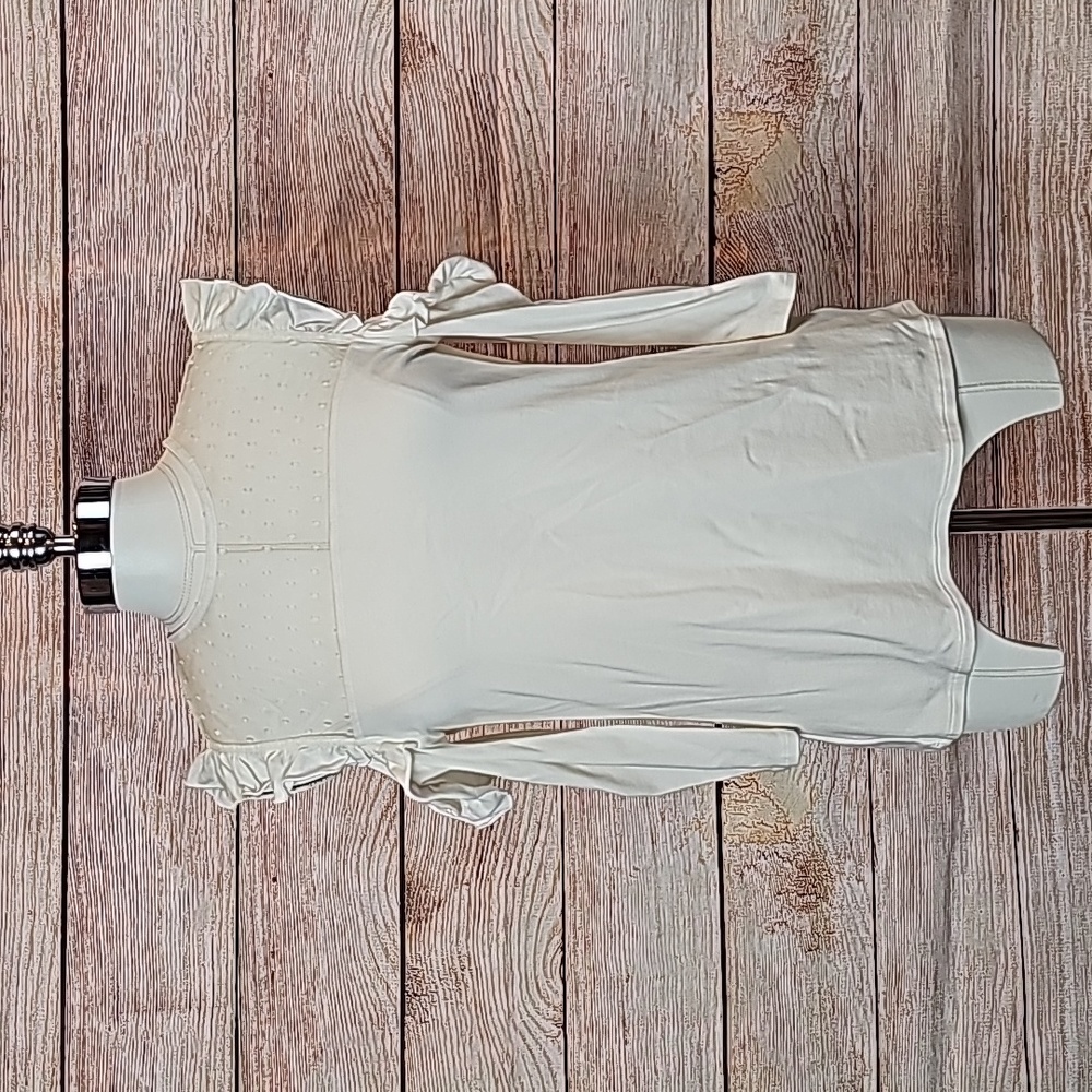 Express white blouse with cold shoulder
